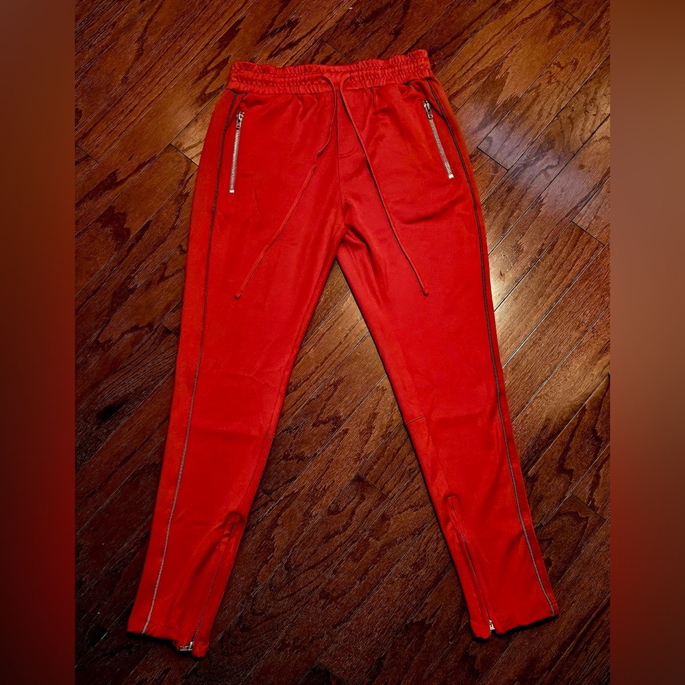 Red MNML Track Pants